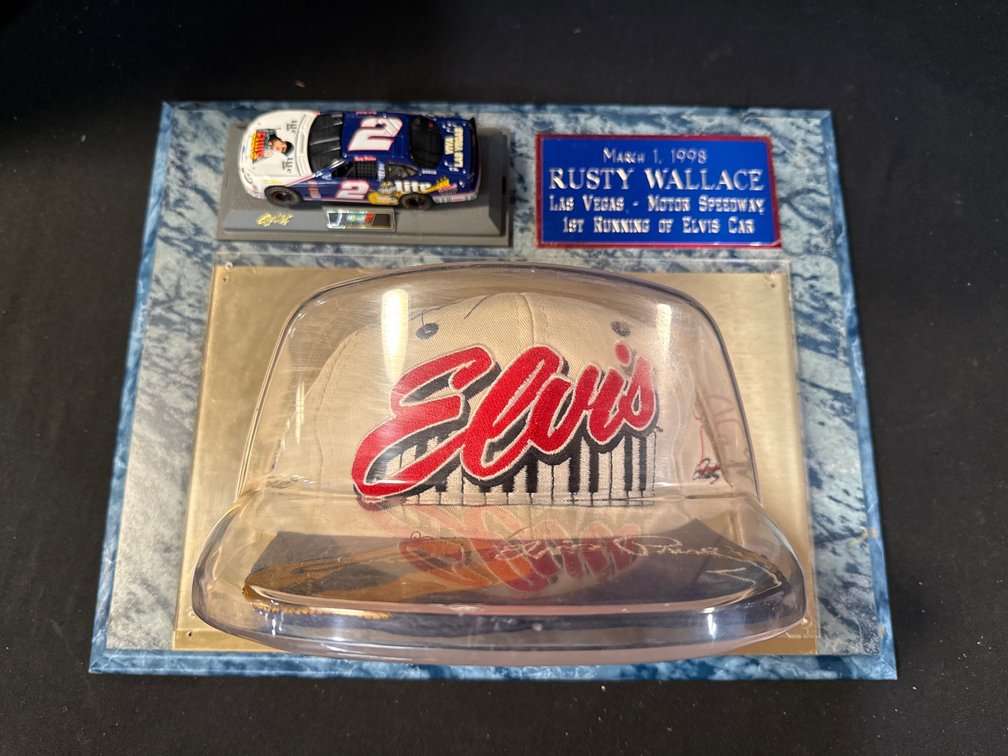 Rusty Wallace Elvis Car Commemorative Display Plaque