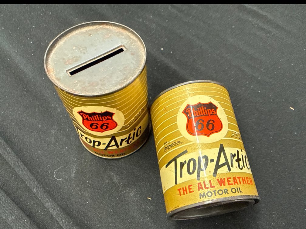 Phillips 66 Trop-Artic Miniature Oil Can and Coin Bank