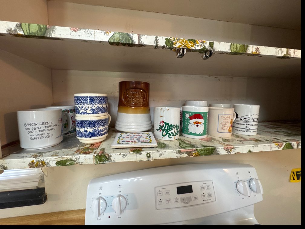Ceramic Coffee Mugs, Utensil Crock, and Decorative Tile