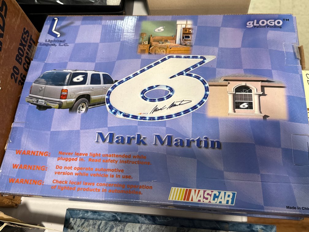 Lighted Logos NASCAR Mark Martin #6 Lighted Sign
