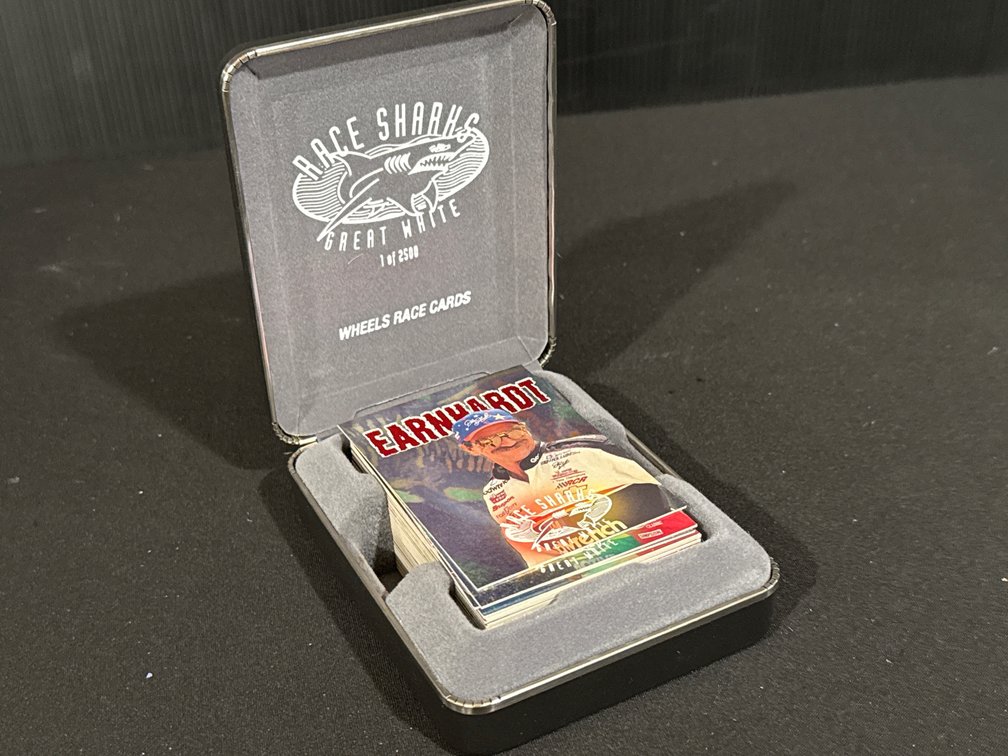 Race Sharks Great White NASCAR Trading Cards with Collector Tin