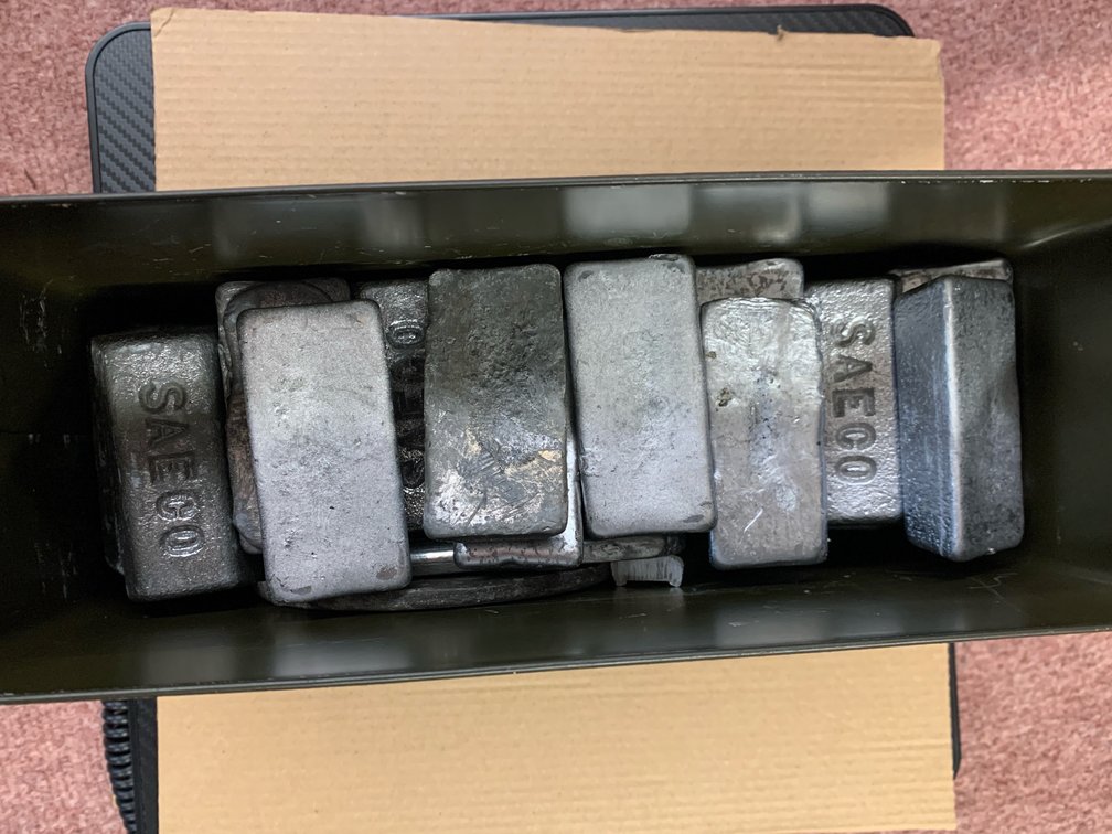 Cast Lead Ingots in Ammunition Can