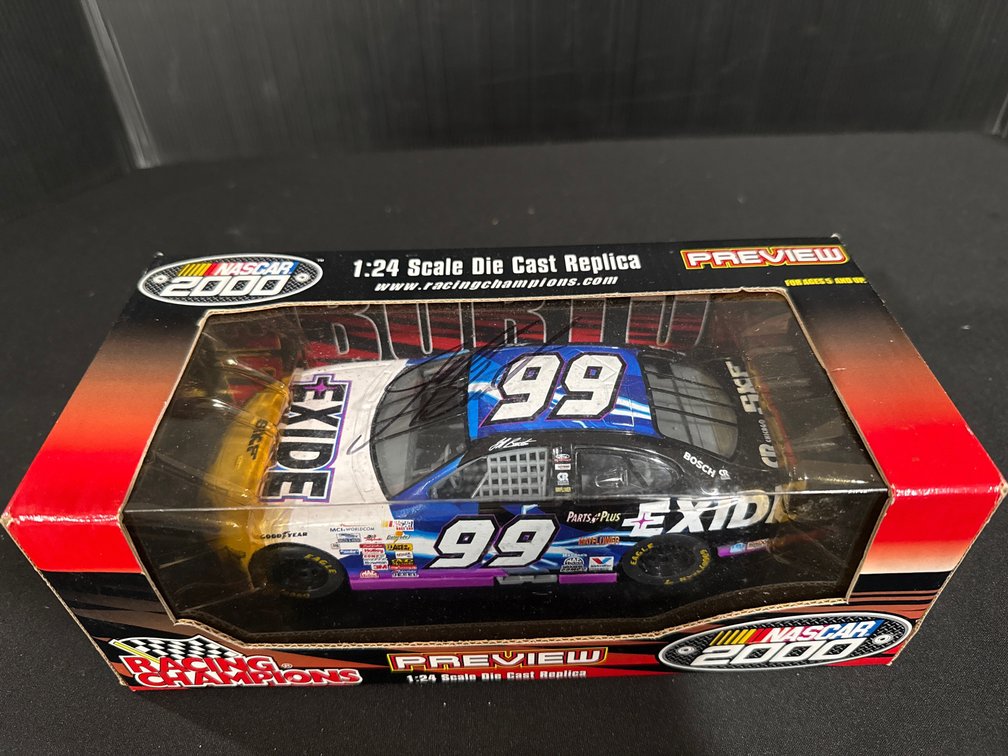 Signed Jeff Burton #99 Exide Die-Cast Car