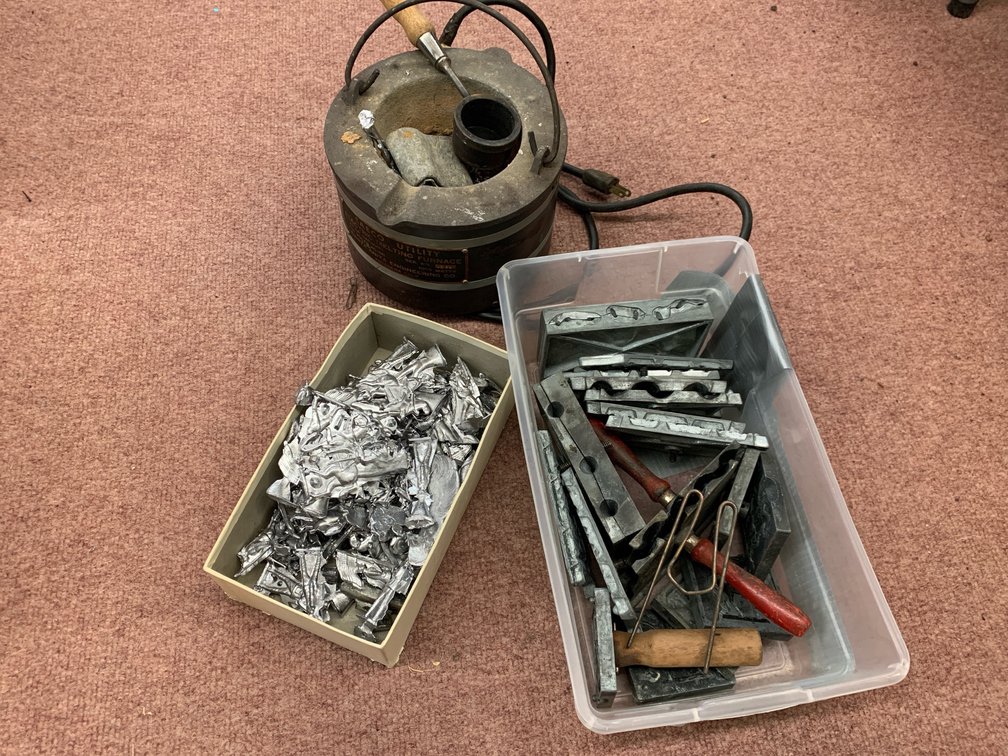 Electric Melting Furnace, Casting Molds, and Cast Metal Figures