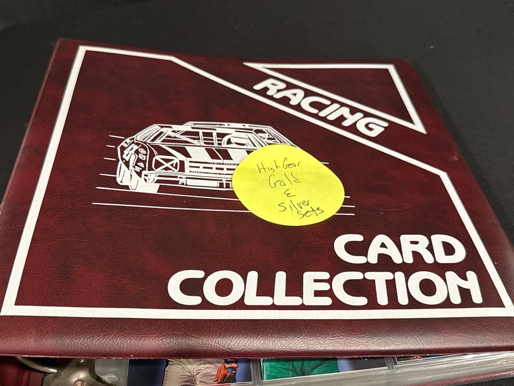 NASCAR Trading Cards in Three-Ring Binder