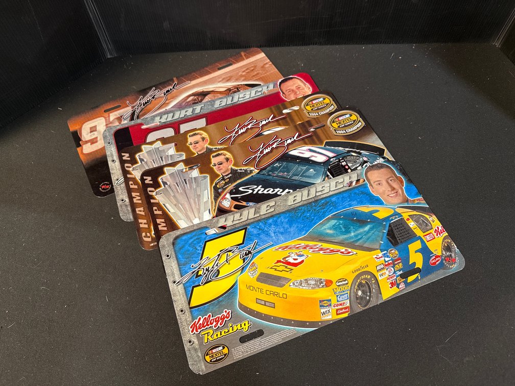 Kurt & Kyle Busch NASCAR Metal Novelty License Plates