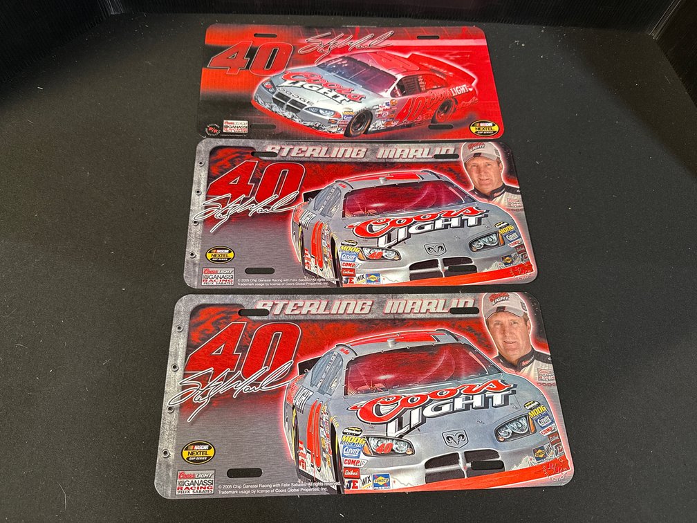 NASCAR Sterling Marlin #40 Coors Light Novelty License Plates