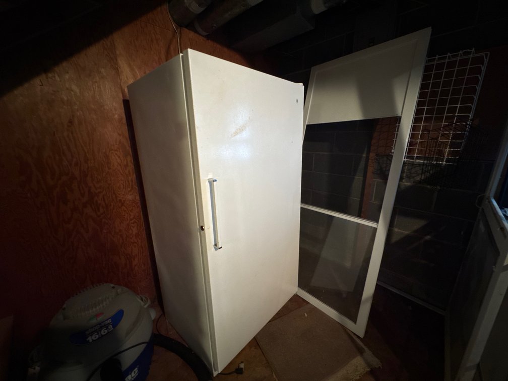 GE White Upright Freezer