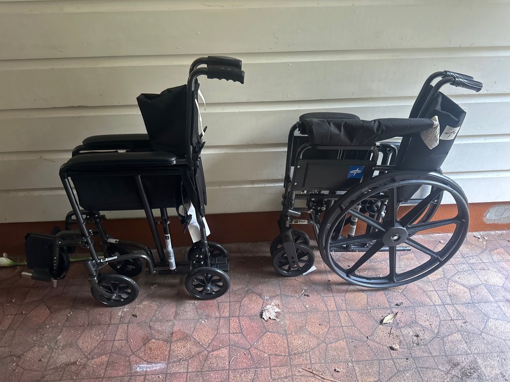 Medline Excel Steel Transport Chair and Wheelchair