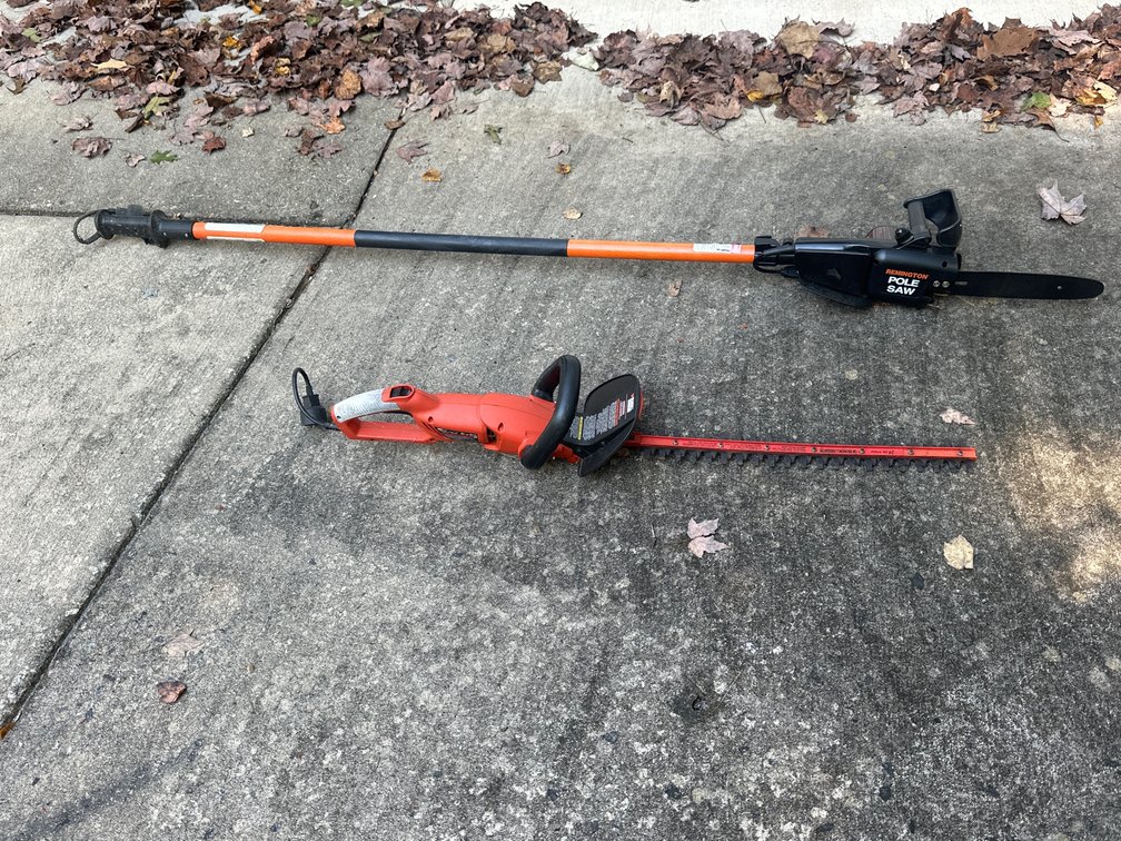 Electric Pole Saw and 24 in. Hedge Trimmer