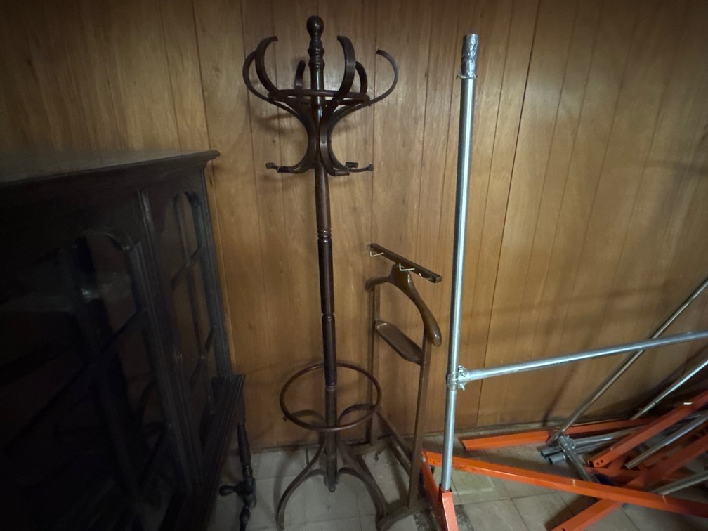 Bentwood Coat Rack and Wooden Valet Stand