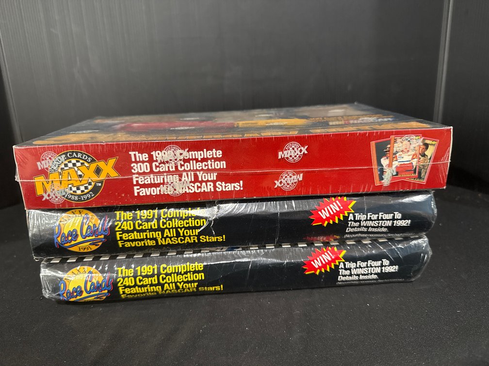 Maxx NASCAR Race Cards 1991 and 1992 Factory-Sealed Box Sets