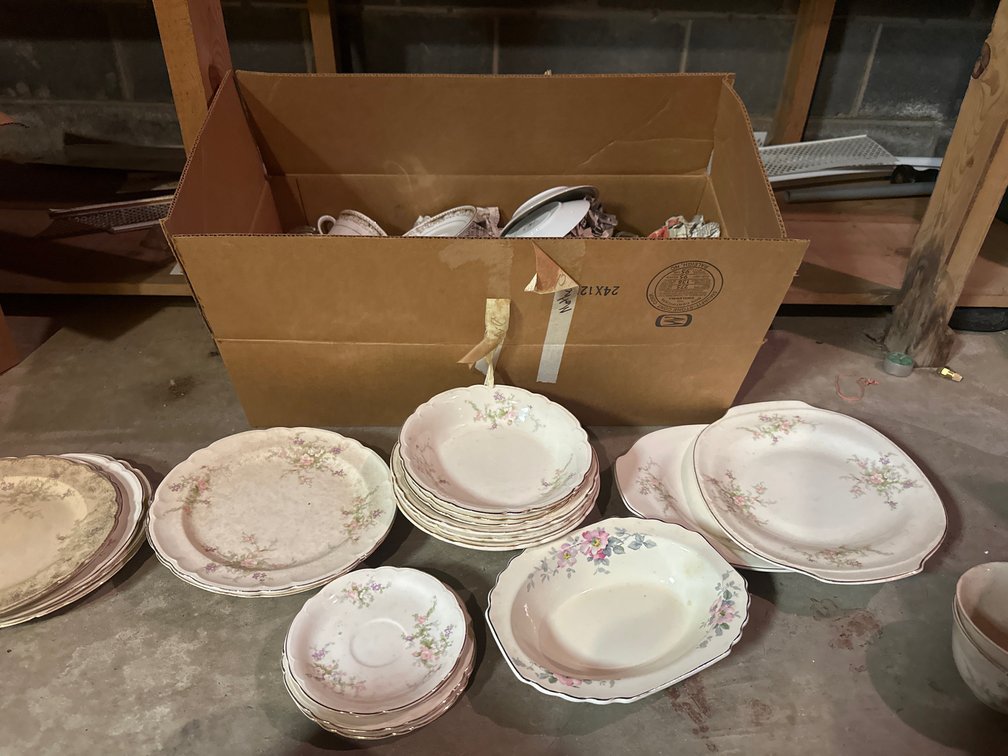 French Saxon China Floral Ceramic Dinnerware Set