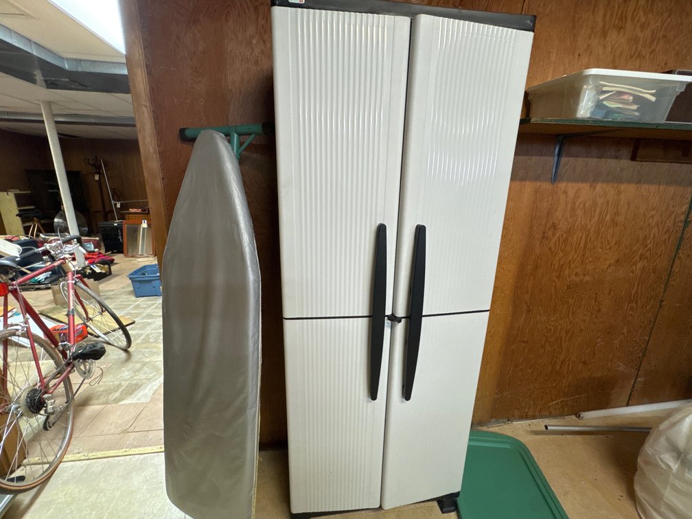 Storage Cabinet and Folding Ironing Board