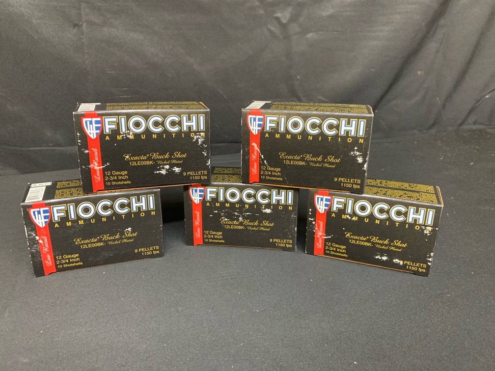 Fiocchi Exacta Low Recoil 12 Gauge Buckshot Ammunition