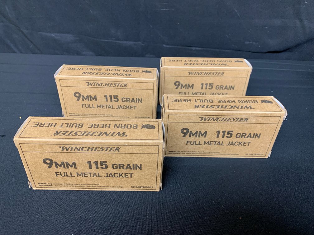 Winchester 9mm 115 Grain Full Metal Jacket Ammunition