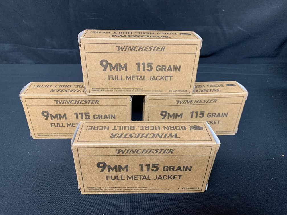 Winchester Target 9mm 115 Grain FMJ Ammunition
