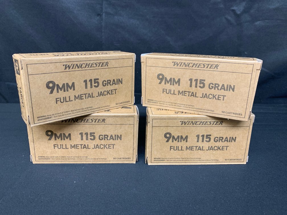 Winchester Target 9mm 115 Grain FMJ Ammunition