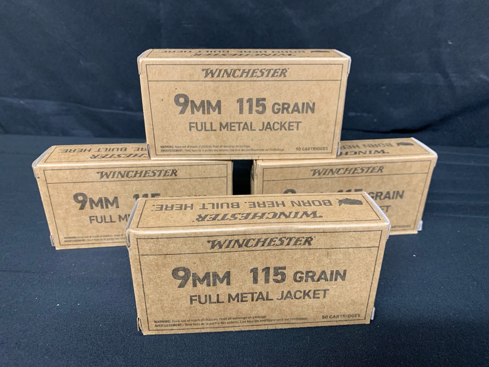 Winchester 9mm 115 Grain Full Metal Jacket Ammunition