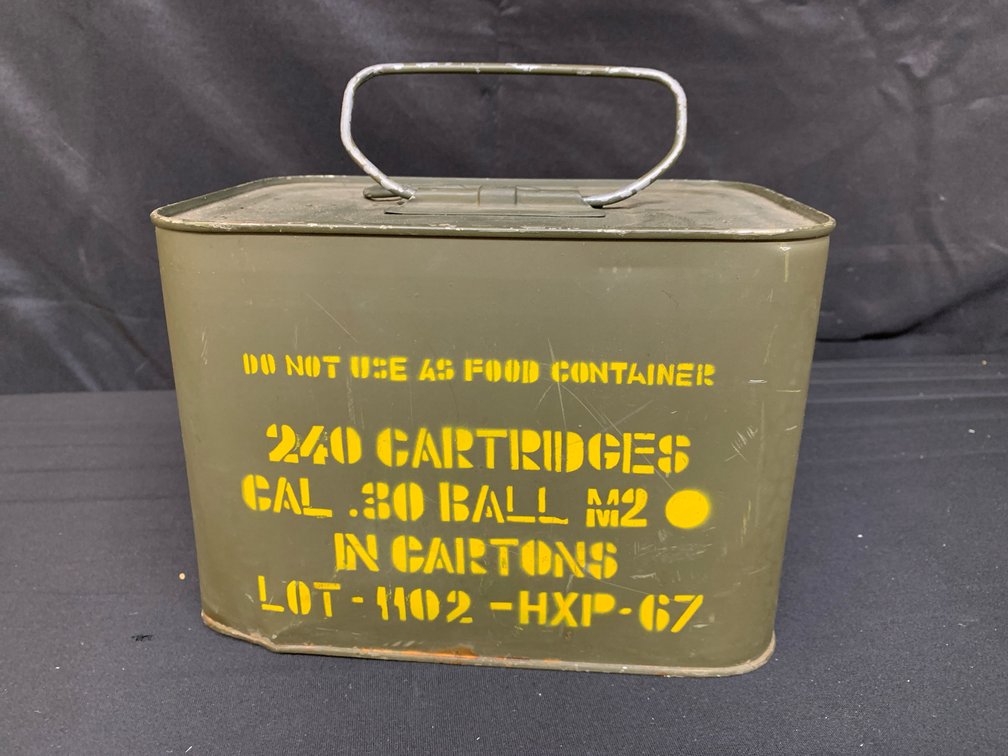 Sealed Cal .30 Ball M2 Ammunition Spam Can