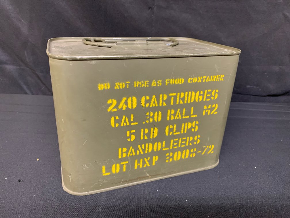 Cal .30 Ball M2 240-Cartridge Ammunition Spam Can