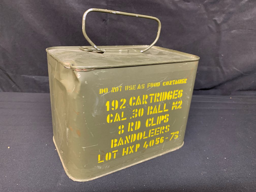 Cal .30 Ball M2 Metal Ammunition Spam Can