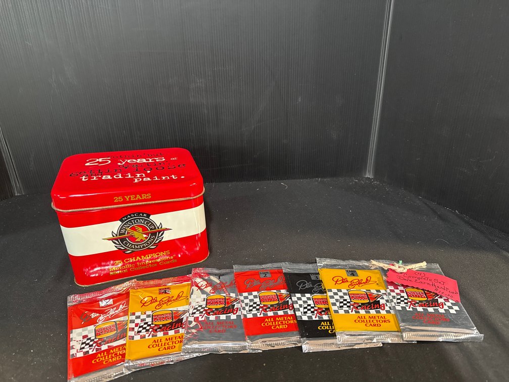 Metal Collector Card Tin and Sealed Foil Packs