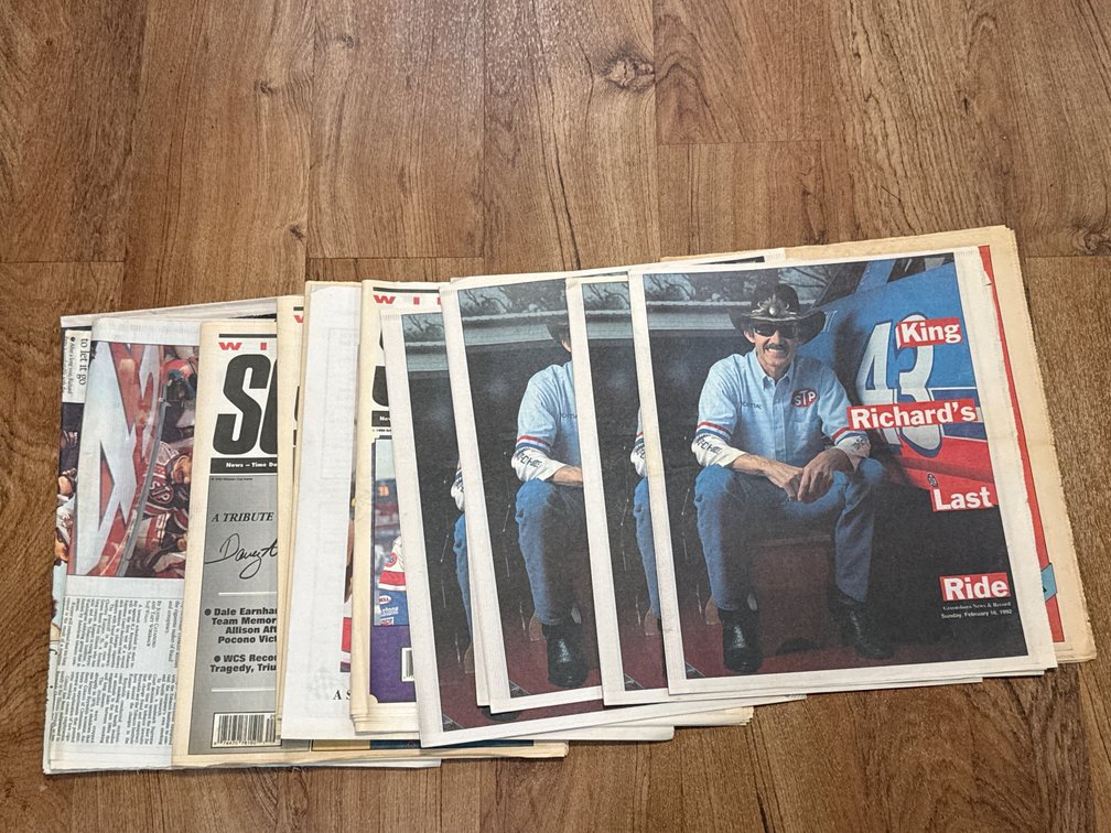 NASCAR and Richard Petty Commemorative Newspapers