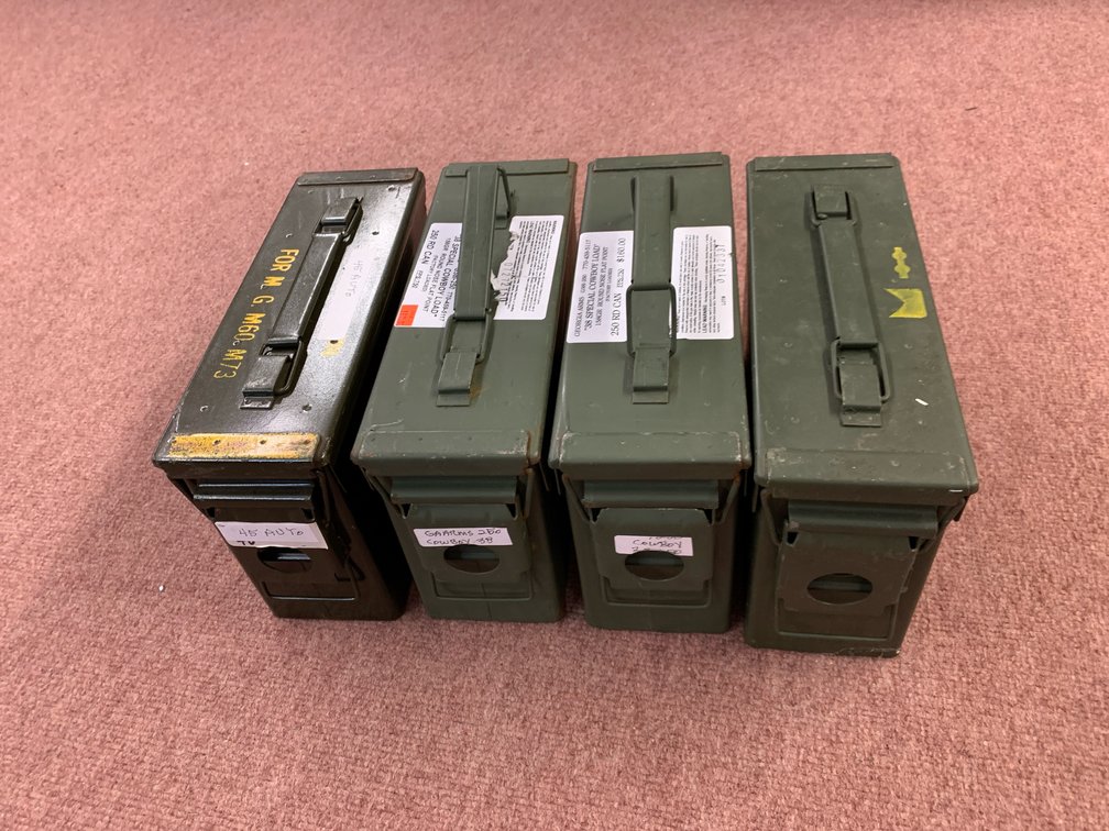 Olive Drab Green Steel Ammunition Cans