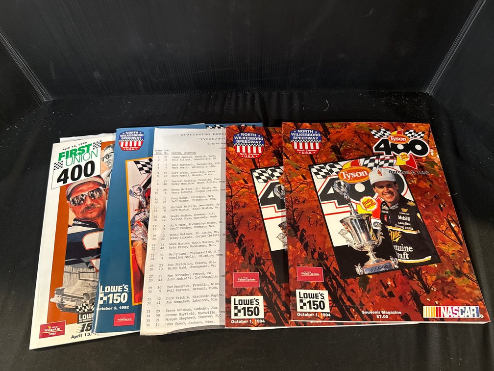 NASCAR North Wilkesboro Speedway Programs and Lineup Sheets