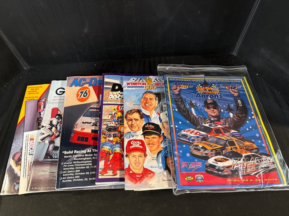 NASCAR Souvenir Race Programs and Commemorative Patches