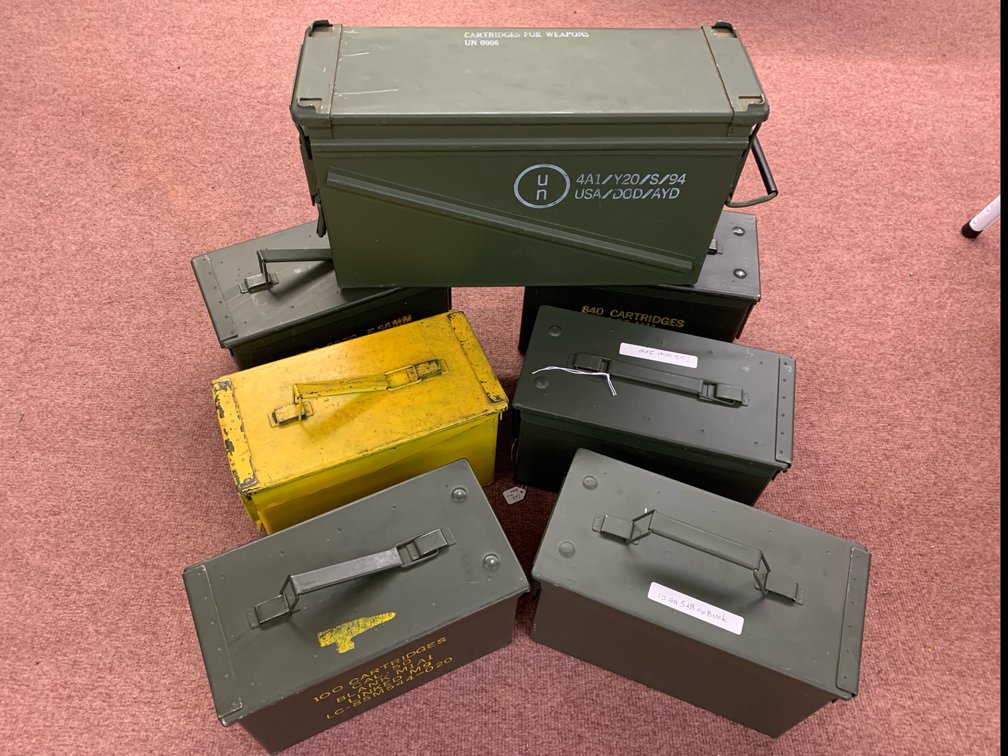 Military Surplus Metal Ammunition Cans