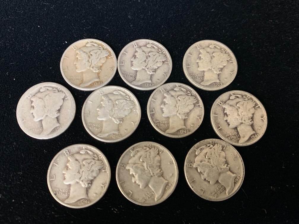US Mercury Winged Liberty Head Silver Dimes