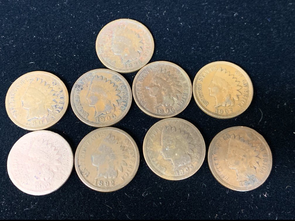 United States Indian Head One-Cent Coins