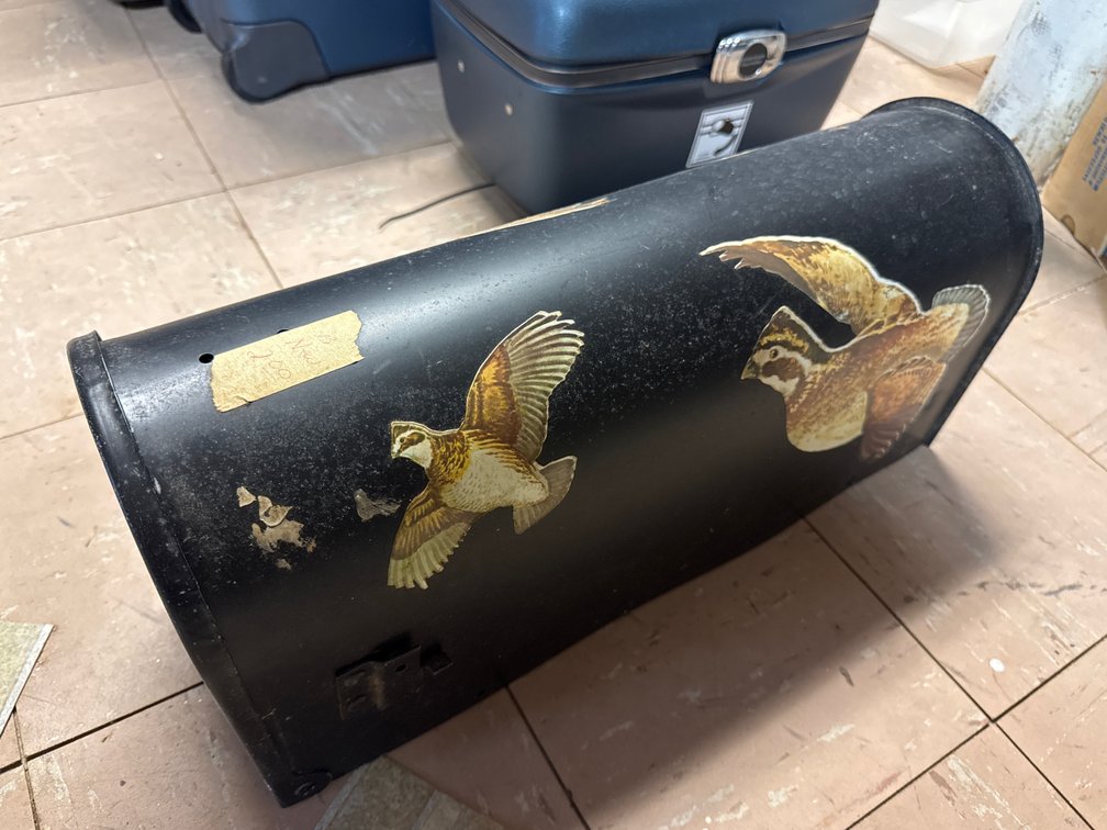 Black Metal Mailbox with Game Bird Decals