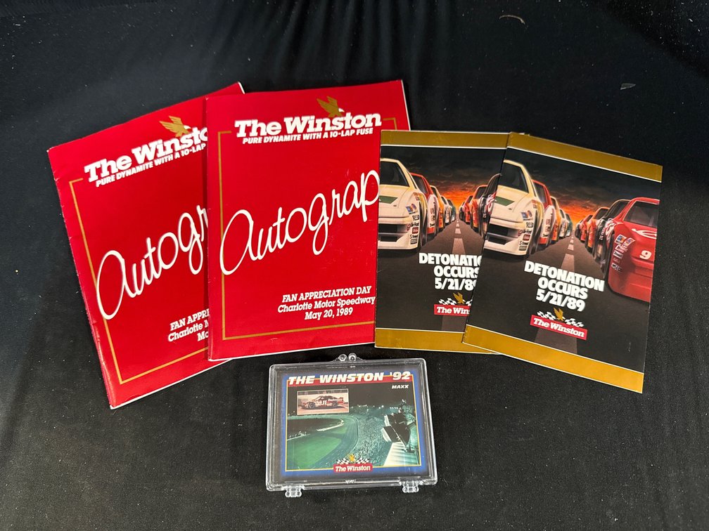 The Winston NASCAR Booklets, Programs, and Trading Card