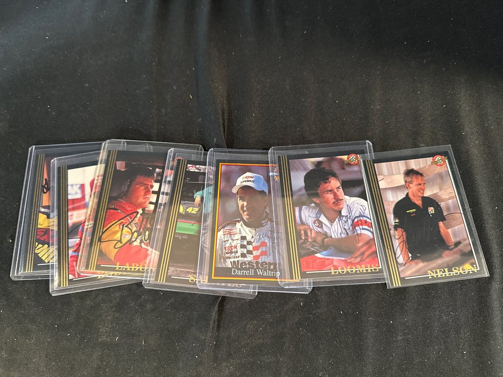 Maxx NASCAR Autographed Trading Cards in Top Loaders