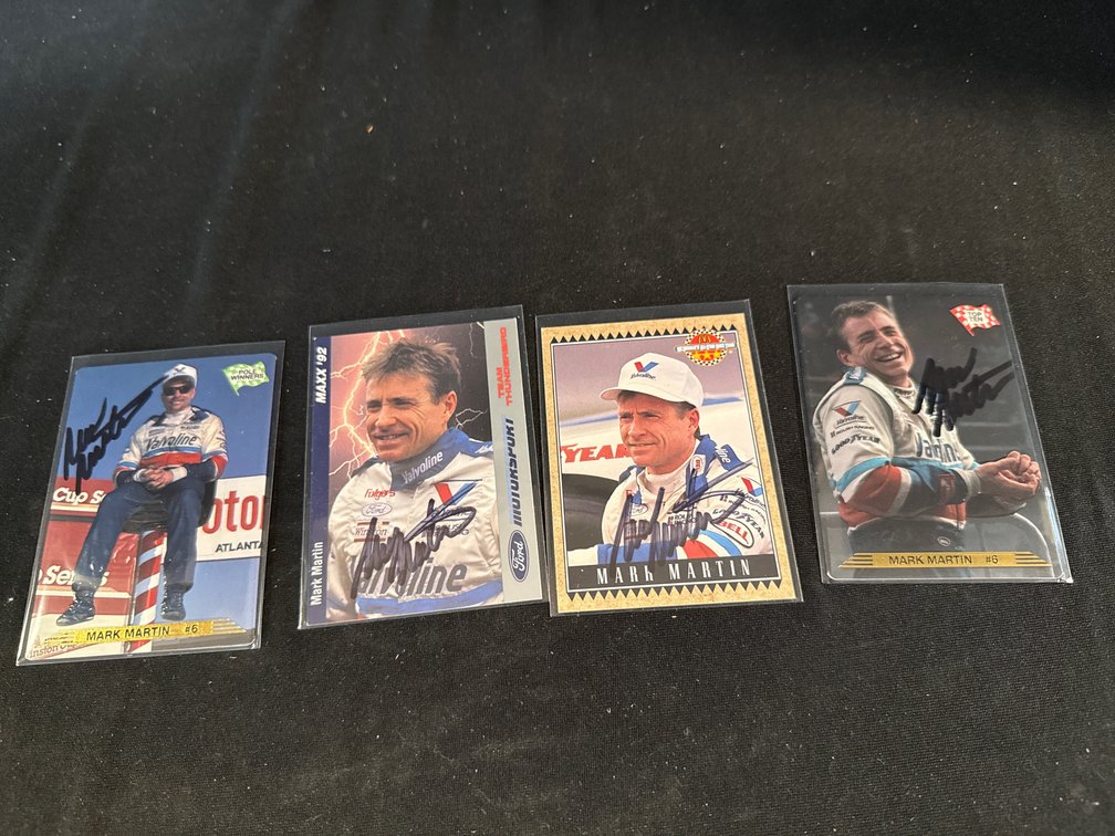 Mark Martin Autographed NASCAR Trading Cards