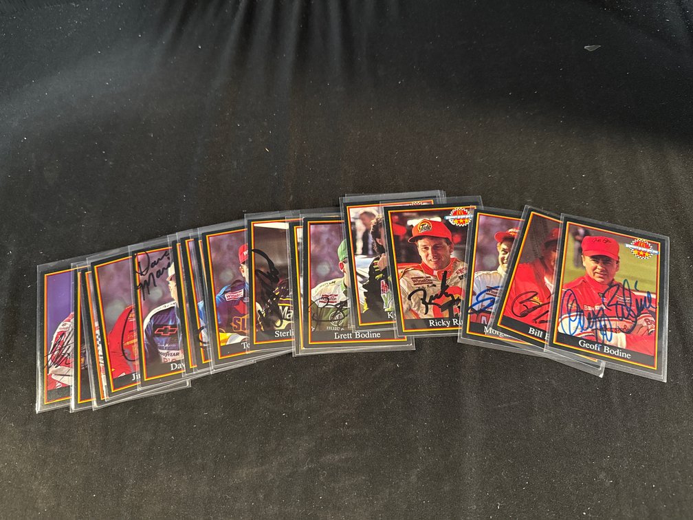 Signed 1991 Maxx McDonald's NASCAR Trading Cards