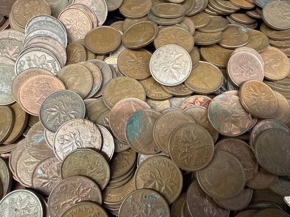 Canadian Copper and Bronze One-Cent Coins