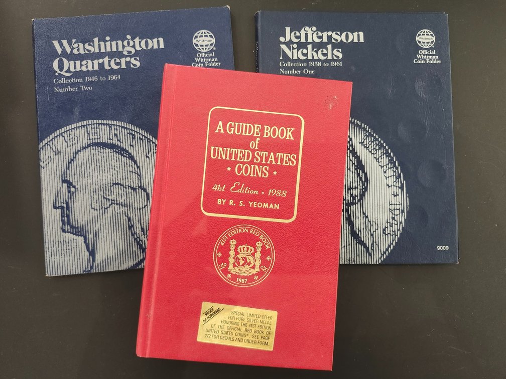 Whitman Coin Folders and 1988 Red Book Guide
