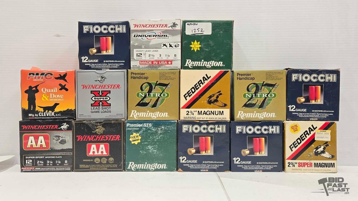 15 Boxes of 12-Gauge Ammunition