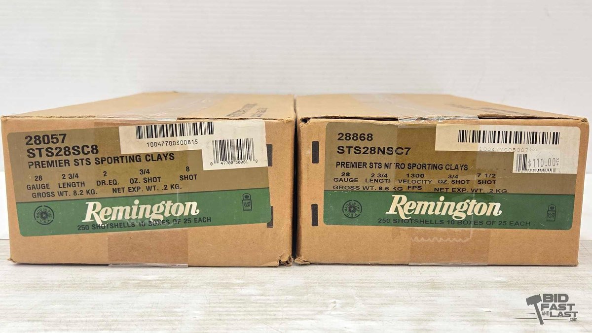 (2) Sealed Large Boxes of 28-Gauge Ammunition