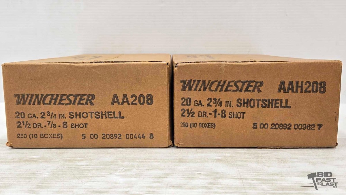 (2) Sealed Large Boxes of 20-Gauge Ammunition