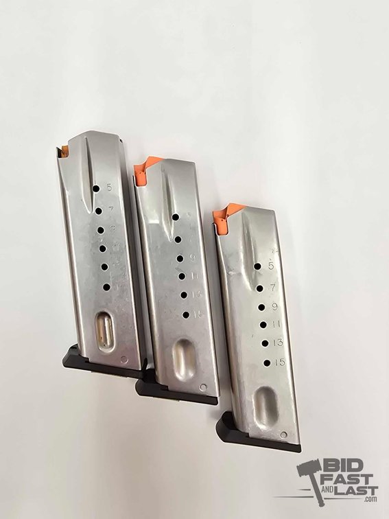 (3) 15rd Smith &amp; Wesson 9mm Magazines