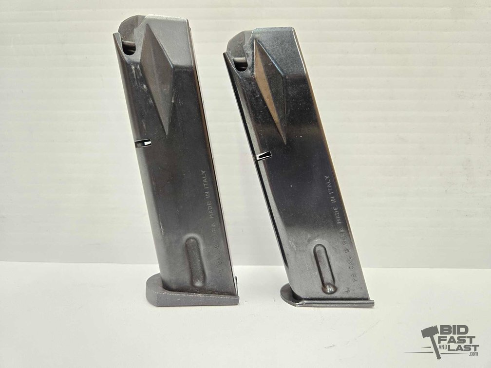 (2) 15rd Beretta 9mm Magazines