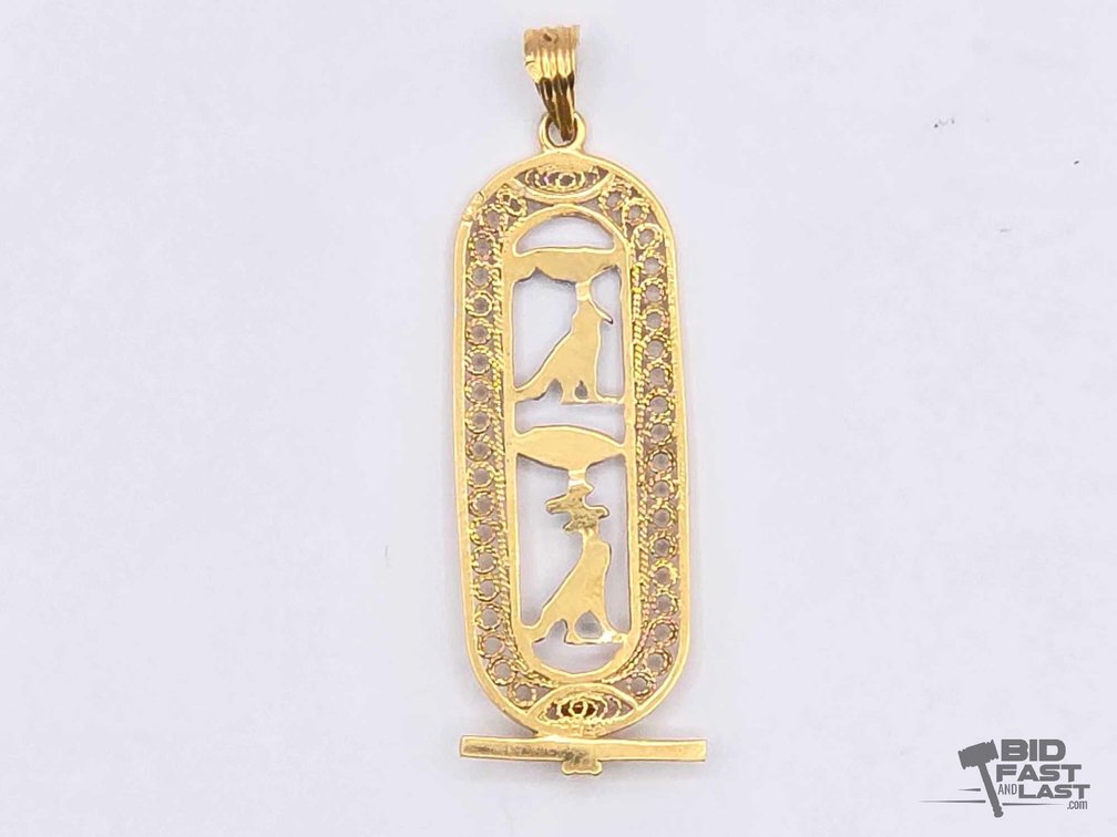 18kt Gold Egyptian Pendant