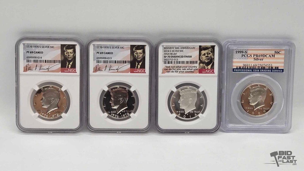 (4) Kennedy Half Dollars