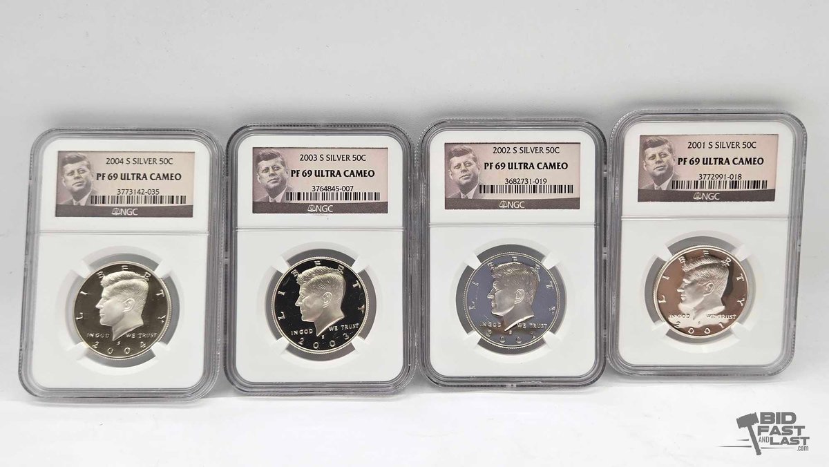 (4) Kennedy Half Dollars