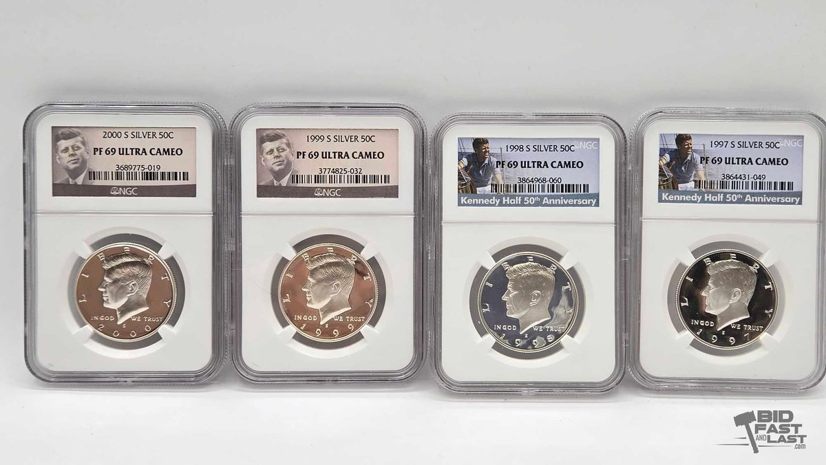 (4) Kennedy Half Dollars